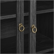 Maklaine Contemporary Arched Storage Display Cabinet in Black
