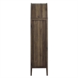 Maklaine Contemporary Arched Storage Display Cabinet in Walnut Hickory