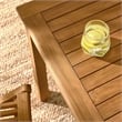 Maklaine 5-Piece Dining Set with Folding Chairs in Natural Natural