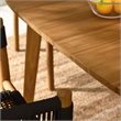 Maklaine 5-Piece Dining Set with Curved-Back Armchairs in Natural Black