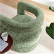 Maklaine Contemporary Chenille Upholstered Accent Chair in Basil