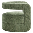 Maklaine Contemporary Chenille Upholstered Accent Chair in Basil