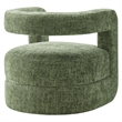 Maklaine Contemporary Chenille Upholstered Accent Chair in Basil