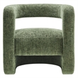 Maklaine Contemporary Chenille Upholstered Accent Chair in Basil