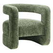 Maklaine Contemporary Chenille Upholstered Accent Chair in Basil