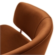 Maklaine Contemporary Upholstered Dining Chair Set of 2 in Rust Silver