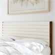 Maklaine Contemporary Channel Tufted Full Platform Bed in Feather Walnut