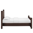 Maklaine Performance Velvet Upholstered Twin Platform Bed in Chocolate Brown