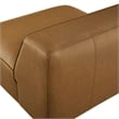 Maklaine Vegan Leather Upholstered Modular Armless Chair in Camel