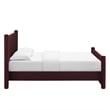 Maklaine Performance Velvet Upholstered Full Platform Bed in Mulberry
