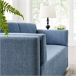 Maklaine Modern / Contemporary Soft Fabric Upholstered Sofa in Denim