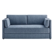 Maklaine Modern / Contemporary Soft Fabric Upholstered Sofa in Denim