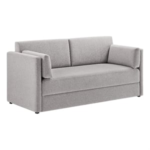 Maklaine Modern / Contemporary Soft Fabric Upholstered Sofa in Taupe