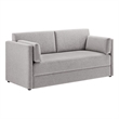 Maklaine Modern / Contemporary Soft Fabric Upholstered Sofa in Taupe
