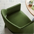 Maklaine Contemporary Performance Velvet Dining Armchair in Moss Green