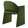 Maklaine Contemporary Performance Velvet Dining Armchair in Moss Green