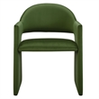 Maklaine Contemporary Performance Velvet Dining Armchair in Moss Green
