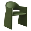 Maklaine Contemporary Performance Velvet Dining Armchair in Moss Green