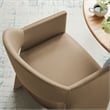 Maklaine Contemporary Performance Velvet Dining Armchair in Taupe