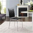 Maklaine Modern / Contemporary Dining Side Chair in Black Finish