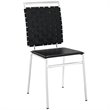 Maklaine Modern / Contemporary Dining Side Chair in Black Finish