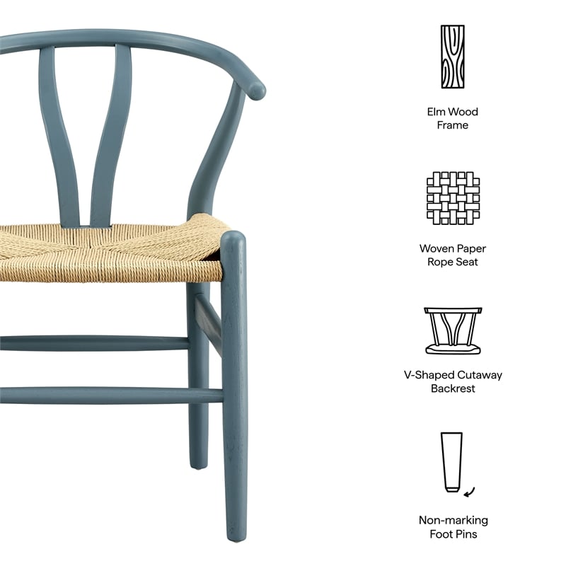 Maklaine Contemporary Woven Paper Rope Seat 29