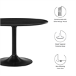 Maklaine Contemporary Solid Mango Wood Dining Table in Black