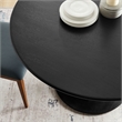 Maklaine Contemporary Solid Mango Wood Dining Table in Black