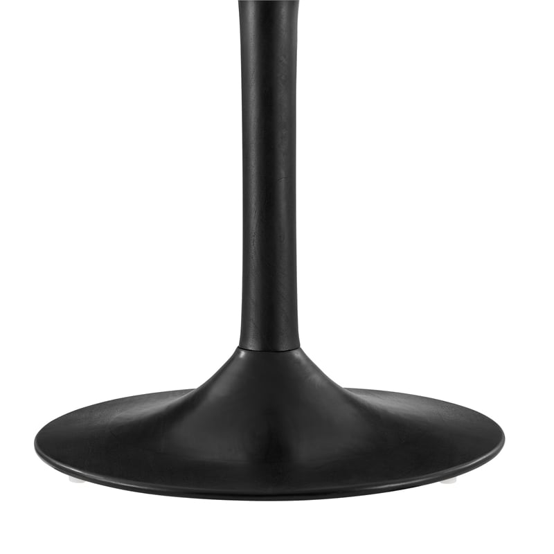 Maklaine Contemporary Solid Mango Wood Dining Table in Black