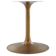 Maklaine Contemporary Mango Wood Tabletop Dining Table in Brass Walnut