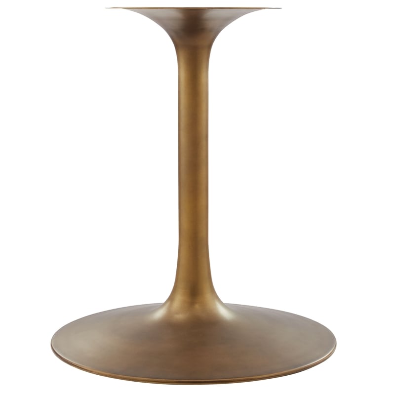 Maklaine Contemporary Mango Wood Tabletop Dining Table in Brass Walnut