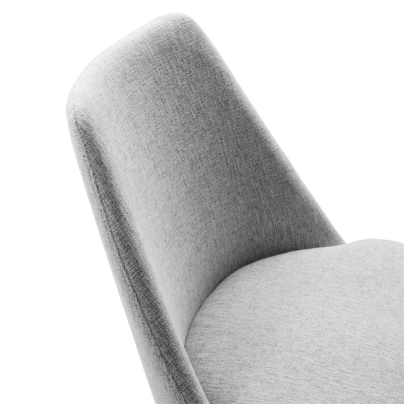Maklaine Contemporary Swivel Dining Chair in Black Light Gray