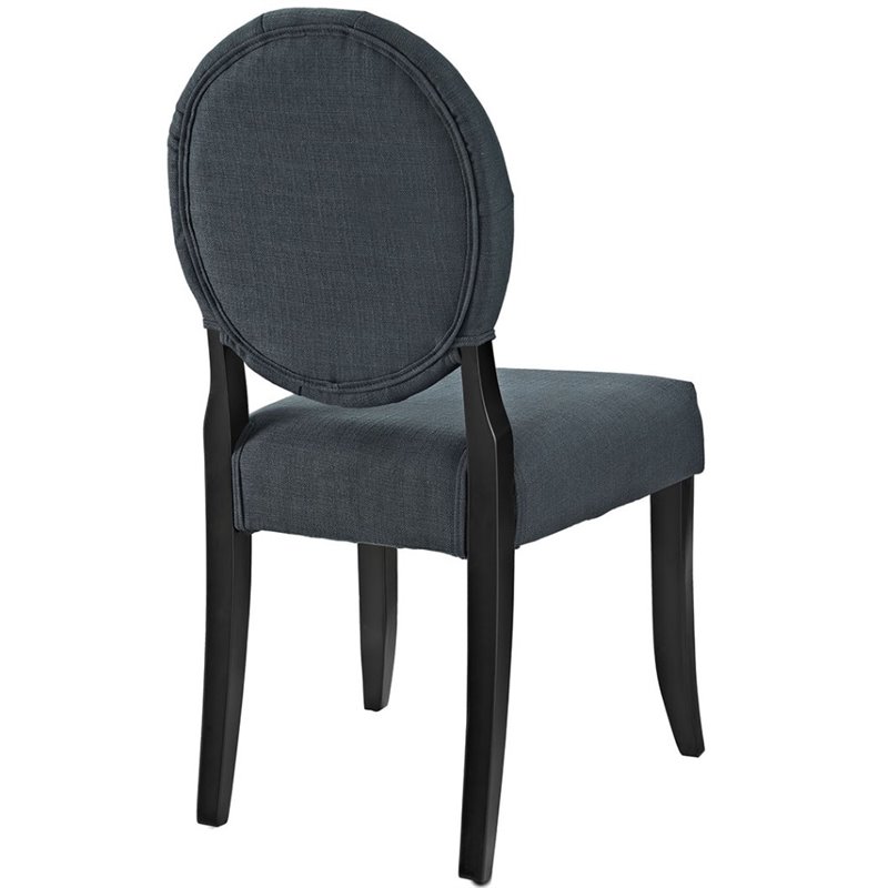 Maklaine Upholstered Dining Side Chair in Gray with Tufted s