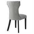 Maklaine Polyester Fabric and Rubberwood Dining Side Chair - Light Gray