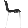 Maklaine Modern / Contemporary Dining Side Chair in Black Finish