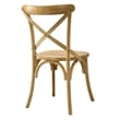 Maklaine Modern Elm Wood Dining Side Chair in Natural Finish