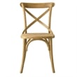 Maklaine Modern Elm Wood Dining Side Chair in Natural Finish
