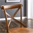 Maklaine Contemporary Elm Wood Dining Side Chair in Walnut Finish