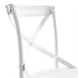 Maklaine Contemporary Elm Wood Dining Side Chair in White Finish