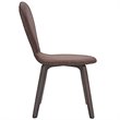 Maklaine Contemporary Dense Foam Padding Dining Side Chair in Walnut Brown