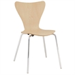 Maklaine Modern / Contemporary 3 Piece Dining Set in White Natural