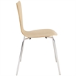 Maklaine Modern / Contemporary 3 Piece Dining Set in White Natural