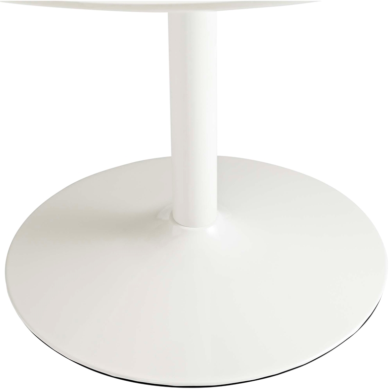 Maklaine Modern / Contemporary 3 Piece Dining Set in White Natural