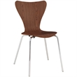 Maklaine Modern / Contemporary 3 Piece Dining Set in White Walnut