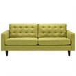 Maklaine Contemporary Upholstered Fabric Sofa in Wheatgrass Green