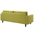 Maklaine Contemporary Upholstered Fabric Sofa in Wheatgrass Green