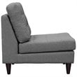 Maklaine Contemporary Upholstered Polyester Fabric Lounge Chair in Gray