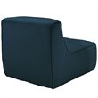 Maklaine Contemporary Fabric Upholstered Accent Chair in Azure
