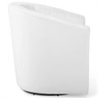 Maklaine Contemporary Performance Velvet Swivel Armchair in White
