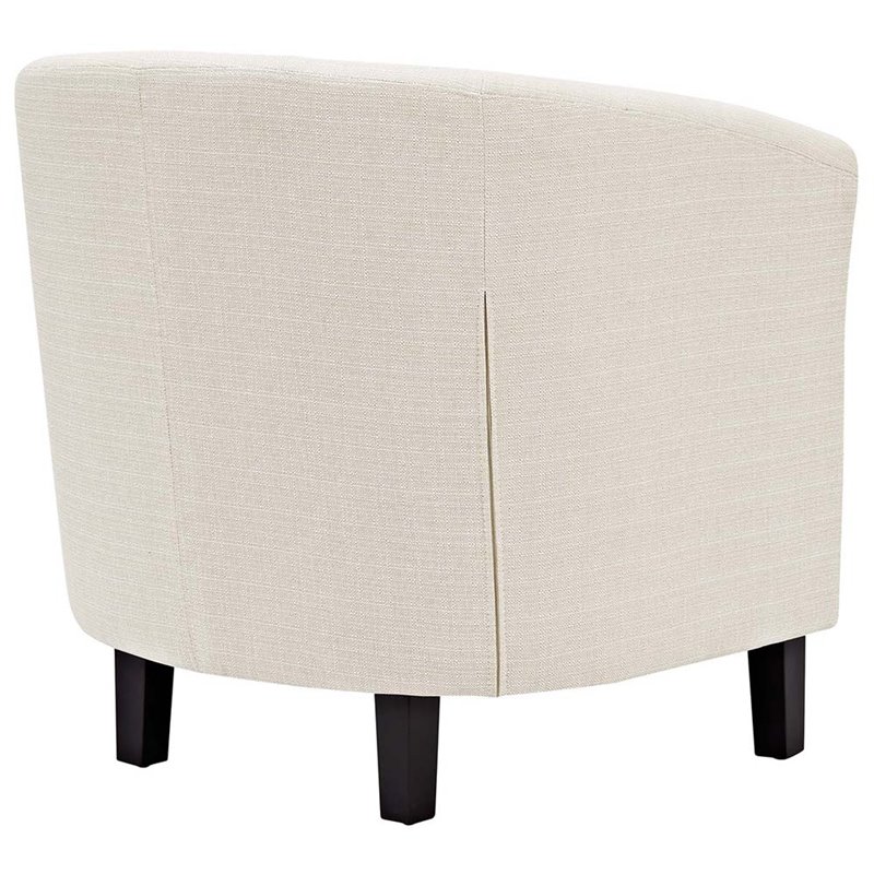 Maklaine Tufted Fabric Upholstered Armchair in Beige (Set of 2)